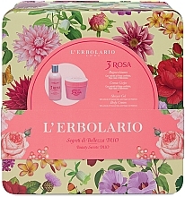 L'Erbolario Acqua Di Profumo 3 Rosa - Zestaw (cr 200 ml + sh/gel 250 ml) — Zdjęcie N1