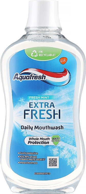 Płyn do płukania jamy ustnej - Aquafresh Extra Fresh & Minty — Zdjęcie N1