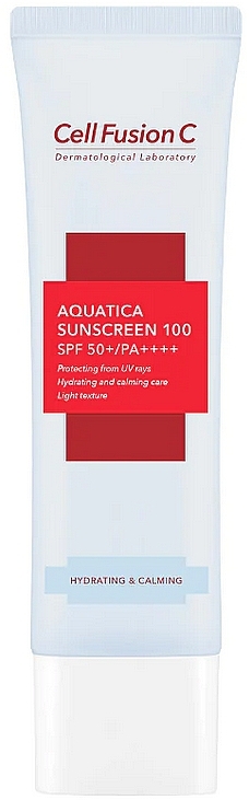 Krem przeciwsłoneczny do skóry suchej i mieszanej - Cell Fusion C Aquatica Sunscreen 100 SPF50+ PA++++ — Zdjęcie N1