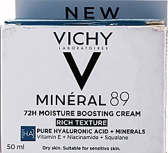 PRZECENA! Bogaty krem nawilżający do twarzy - Vichy Mineral 89 Rich 72H Moisture Boosting Cream * — Zdjęcie N1