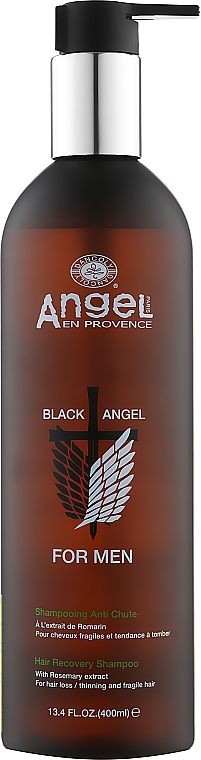 Szampon przeciw wypadaniu włosów z ekstraktem z rozmarynu - Angel Professional Black Angel For Men Hair Recovery Shampoo