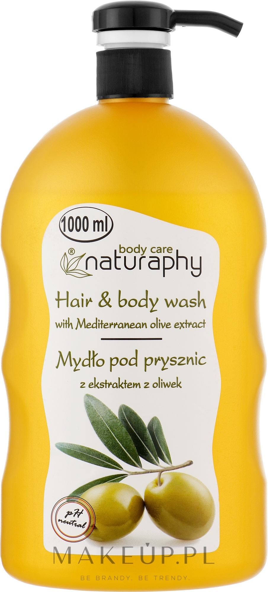 Mydło pod prysznic z ekstraktem z oliwek - Naturaphy Olive Oil Hair & Body Wash — Zdjęcie 1000 ml