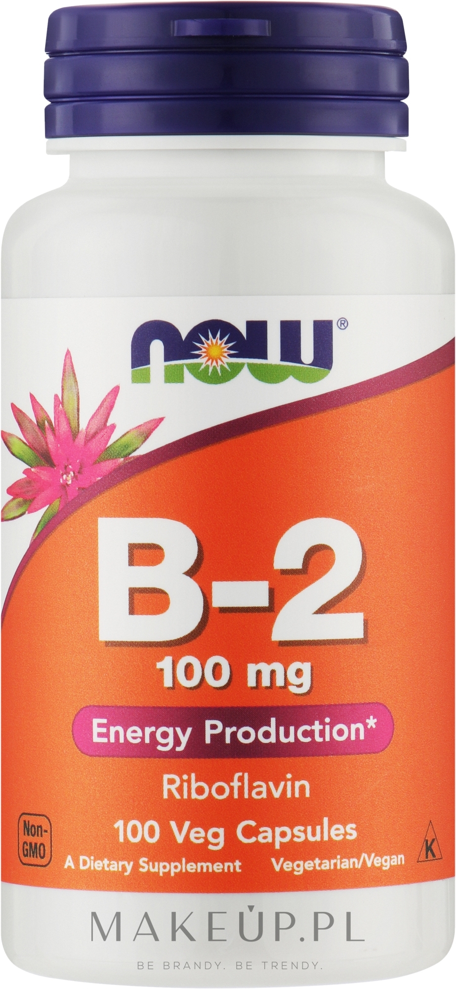 Suplement diety z witaminą B-2 100mg - Now Foods Vitamin B-2 Riboflavin 100mg Capsules — Zdjęcie 100 szt.