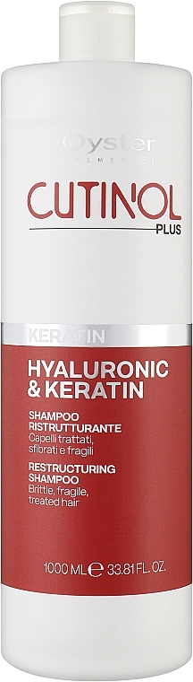 Szampon do włosów łamliwych i słabych - Oyster Cutinol Plus Keratin Restructuring Shampoo — Zdjęcie N2