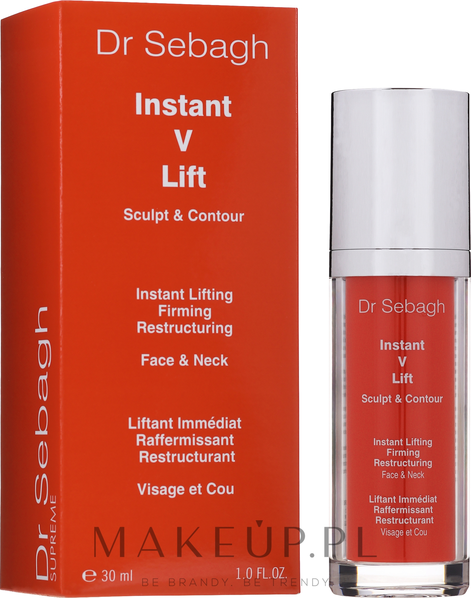 Ekspresowo liftingujące serum odbudowujące do twarzy i szyi - Dr Sebagh Supreme Instant V Lift — Zdjęcie 30 ml