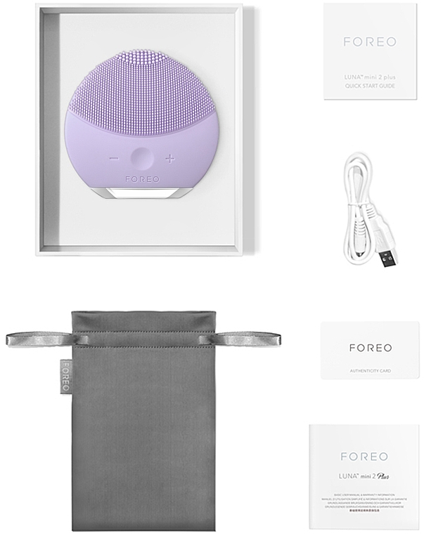 Soniczna szczoteczka do oczyszczania i masażu twarzy - Foreo Luna Mini 2 Plus Lavender — Zdjęcie N4