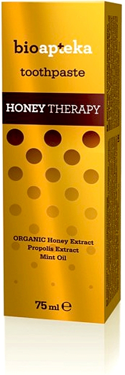 Pasta do zębów z organicznym ekstraktem z miodu, propolisem i olejkiem miętowym - Bioapteka Honey Therapy Toothpaste — Zdjęcie N1