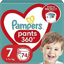Pieluchomajtki Pants rozmiar 7, 17+ kg, Mega Pack 74 szt. - Pampers — Zdjęcie N1
