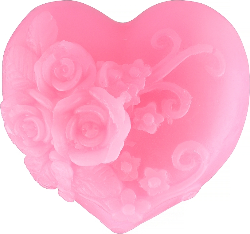 Mydło glicerynowe w kształcie serca, różowe - Bulgarian Rose Soap — Zdjęcie N1