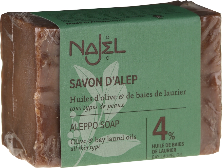 Mydło Aleppo z 4% oliwy z oliwek - Najel 4% Aleppo Soap — Zdjęcie N1