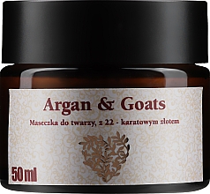 Kup Rewitalizująco-oczyszczająca maseczka do twarzy z 22-karatowym złotem - Soap&Friends Argan & Goats Mask