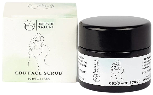 WYPRZEDAŻ Peeling do twarzy - Fam Drops Of Nature CBD Face Scrub * — Zdjęcie N1