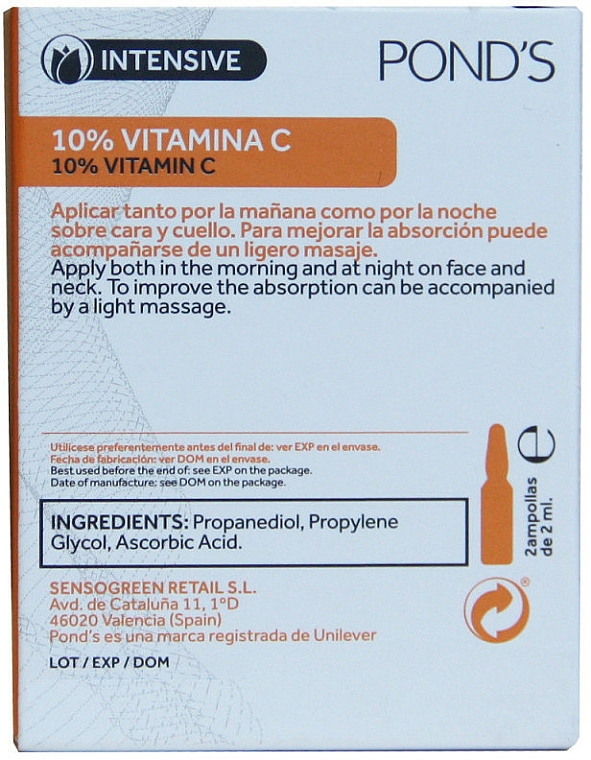Ampułki do twarzy z witaminą C - Pond's Facial Ampoule Vitamin C — Zdjęcie N2