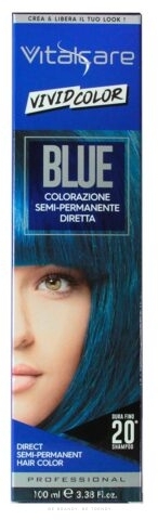 Farba do włosów - VitalCare Vivid Color Semi-Permanent Color Hair — Zdjęcie Blue