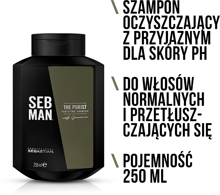 Szampon do włosów - Sebastian Professional Seb Man The Purist Purifying Shampoo — Zdjęcie N2