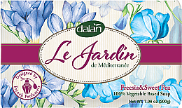 Perfumowane mydło toaletowe Dalan Le Jardin Frezja i słodki orzech, 200 g - Dalan Le Jardin Freesia & Sweet Pea Soap — Zdjęcie N1