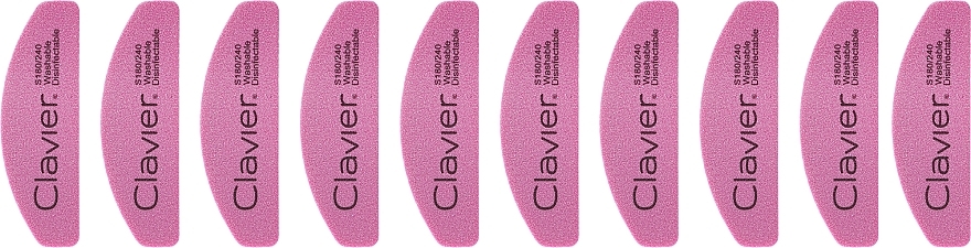 Minipilnik do paznokci 180/240, różowy - Clavier — Zdjęcie N1