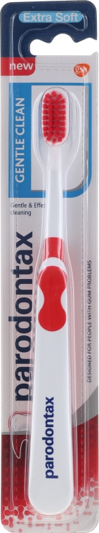 Ekstramiękka szczoteczka do zębów, czerwona - Parodontax Gentle Clean Extra Soft Toothbrush — Zdjęcie N1