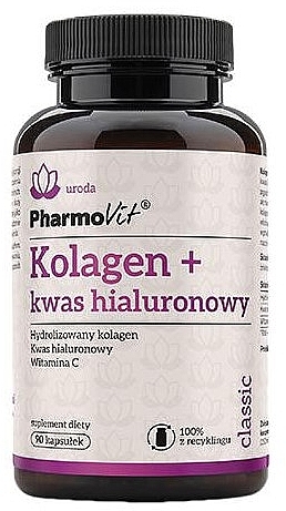 Suplement diety Kolagen + kwas hialuronowy - PharmoVit Classic Collagen + Hyaluronic Acid — Zdjęcie N1