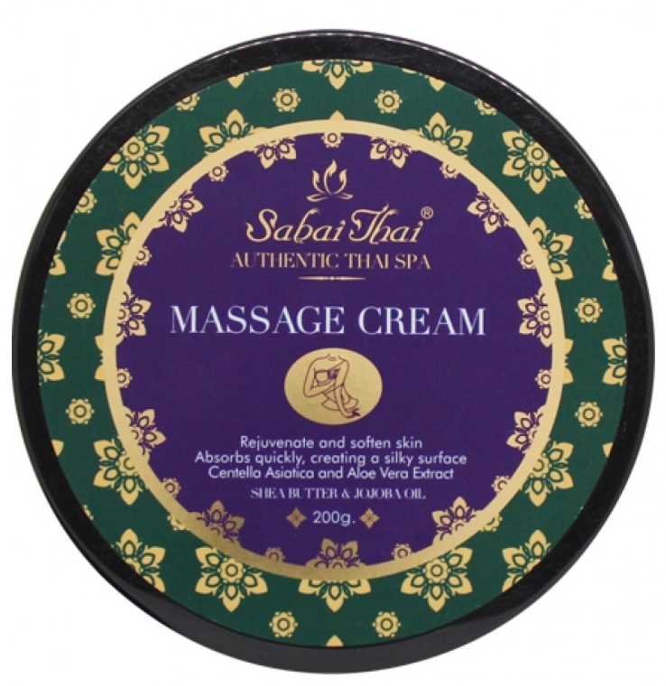 Krem do masażu z olejem z otrębów ryżowych i aloesem - Sabai Thai Jasmine Massage Cream — Zdjęcie N1