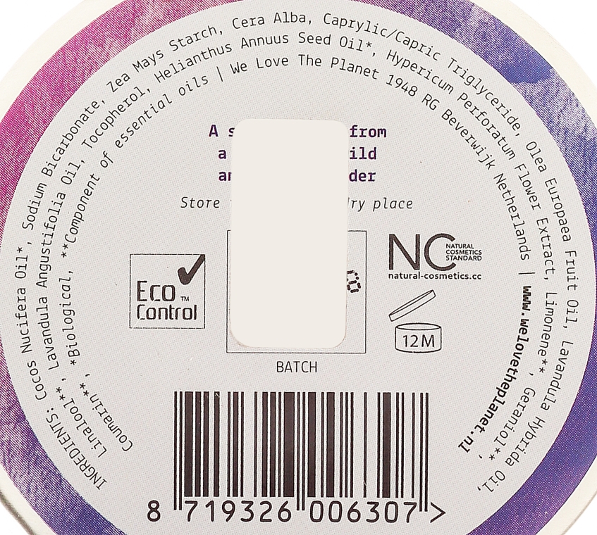 Naturalny dezodorant w kremie - We Love The Planet Deodorant Lovely Lavender — Zdjęcie N2