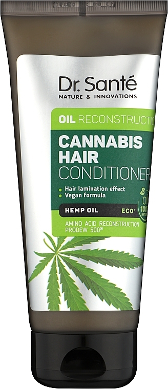 Rewitalizująca odżywka do zniszczonych włosów - Dr Sante Cannabis Hair Oil Reconstruction — Zdjęcie N1