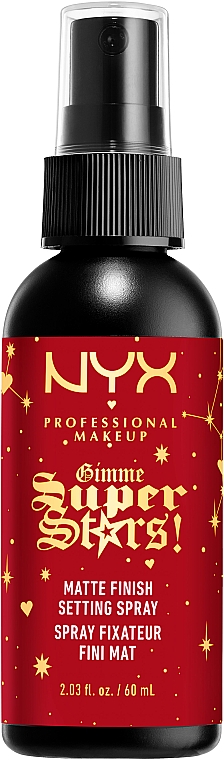 Matujący spray utrwalający makijaż - NYX Professional Makeup Gimme Super Stars Matte Finish Setting Spray