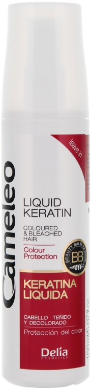 Płynna keratyna chroniąca kolor włosów farbowanych - Delia Cameleo Liquid Keratin Coloured & Bleached Hair — Zdjęcie N1