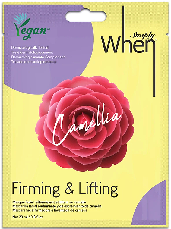 Ujędrniająco-liftingująca maseczka do twarzy - When Simply Vegan Camellia Firming & Lifting Mask — Zdjęcie N1