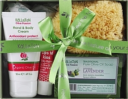 Kup Zestaw, opcja 8 - Kalliston Gift Box (soap/100g + cr/50ml + lip/balm/5.2g + sponge/1pc)