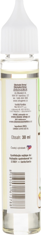 Olej konopny do twarzy i ciała - Bione Cosmetics Cannabis Face And Body Oil — Zdjęcie N2