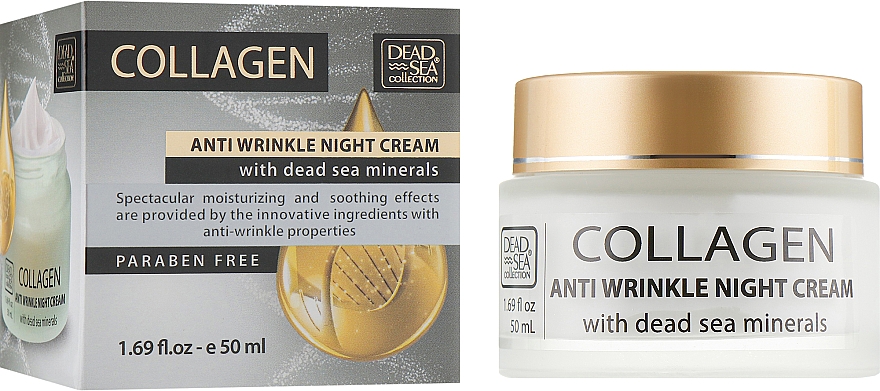 Przeciwzmarszczkowy krem na noc z kolagenem - Dead Sea Collection Collagen Anti-Wrinkle Night Cream