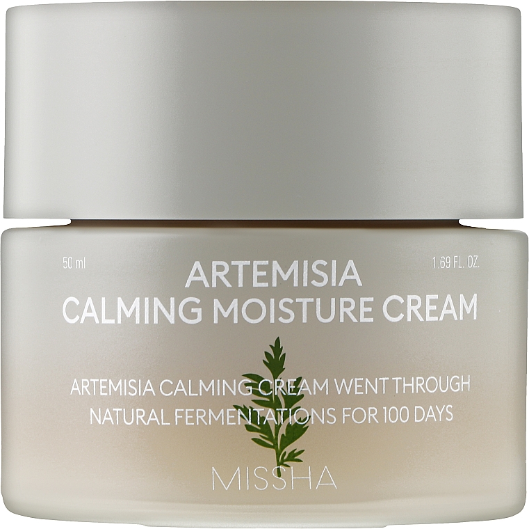 Kojący krem nawilżający do twarzy - Missha Artemisia Calming Moisture Cream — Zdjęcie N1