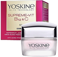 Rewitalizujący krem przeciwzmarszczkowy na noc 60+ - Yoskine Supreme-Vit B12 & C Anti-Aging Vitamin Filler Cream — Zdjęcie N1