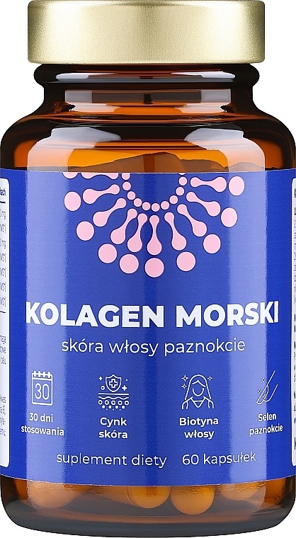 Kolagen morski na skórę, włosy i paznokcie - Noble Health Marine Collagen Suplement Diety — Zdjęcie N1