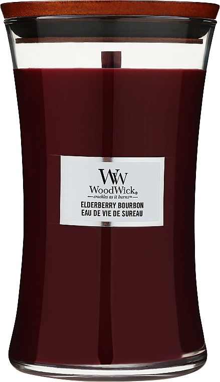 Świeca zapachowa o zapachu burbona, owoców i drewna - Woodwick Ellipse Elderberry Bourbon — Zdjęcie N5