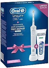 Kup Zestaw - Vitality D100 White Sensitive ( toothbrush/head/1pc + toothpaste/75ml)