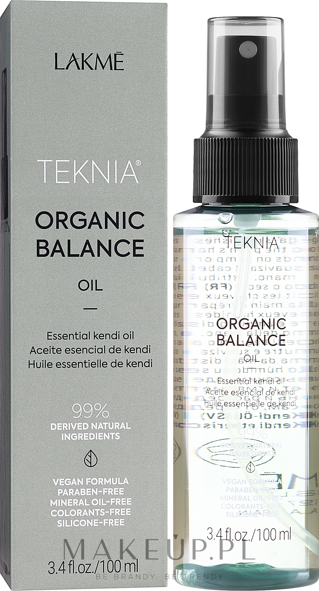 Organiczny olejek kendi do włosów i ciała - Lakmé Teknia Organic Balance Oil — Zdjęcie 100 ml