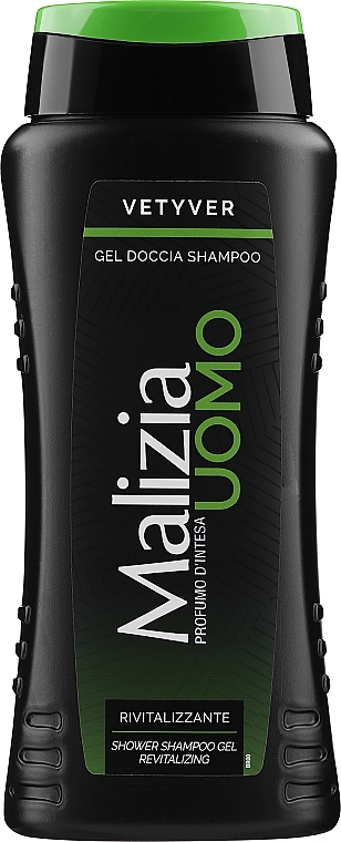 Szampon i żel pod prysznic 2 w 1 dla mężczyzn - Malizia Vetyver Uomo Shower Shampoo Gel