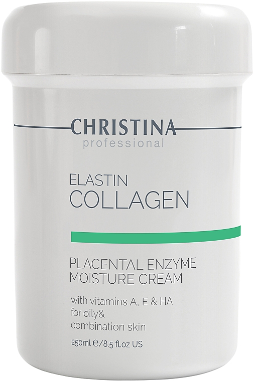 Nawilżający krem do skóry tłustej i mieszanej - Christina Elastin Collagen Placental Enzyme Moisture Cream — Zdjęcie N2