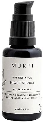 Serum do twarzy na noc - Mukti Organics Age Defiance Night Serum — Zdjęcie N1