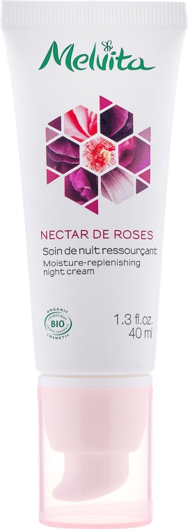 Nawilżający krem różany do twarzy na noc - Melvita Nectar de Roses Moisture-Repienishing Night Cream — Zdjęcie N2