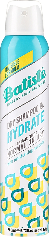 Suchy szampon do włosów - Batiste Hydrating Dry Shampoo — фото N1