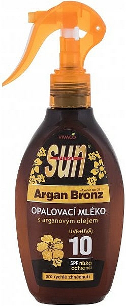 Balsam do opalania - Vivaco Sun Argan Bronz Suntan Lotion SPF 10 — Zdjęcie N1