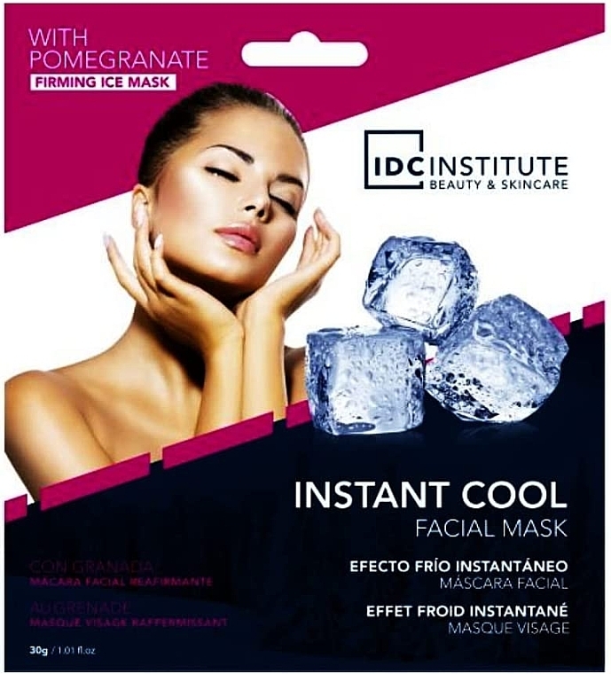 Ujędrniająca maska lodowa z ekstraktem z granatu - IDC Institute Instant Cool Granade Facial Mask — Zdjęcie N1
