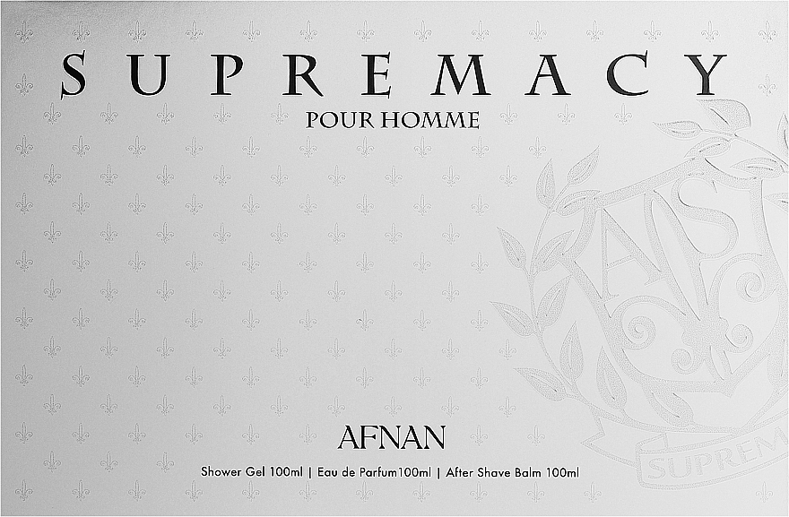 Afnan Perfumes Supremacy Silver - Zestaw (edp 100 ml + sh/gel 100 ml + af/sh/balm 100 ml) — Zdjęcie N1