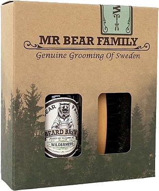 Zestaw - Mr Bear Family Beard Wilderness Kit (fluid/60 ml + brush/1 pcs) — Zdjęcie N1