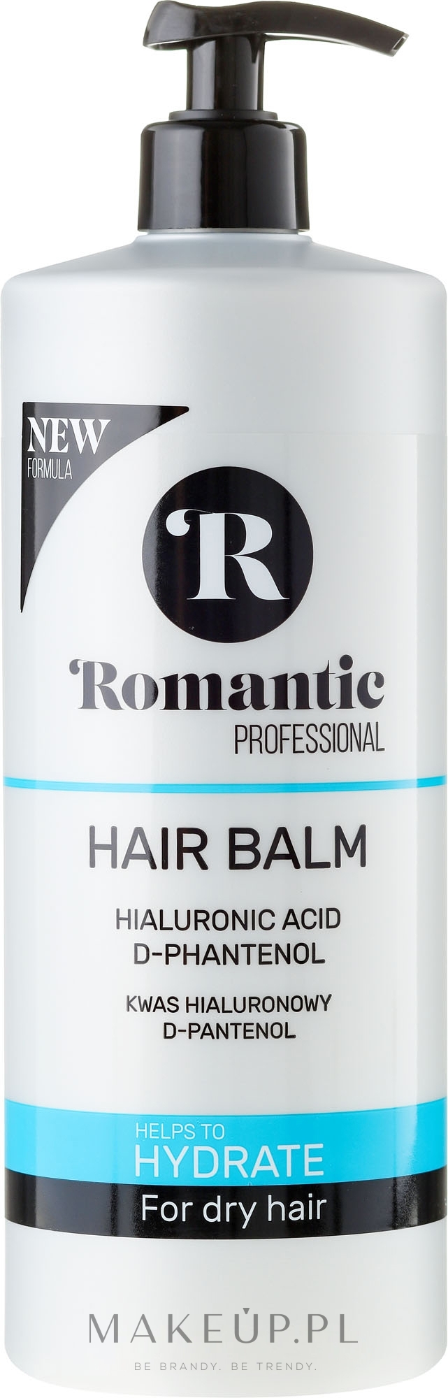 Balsam do włosów suchych z kwasem hialuronowym i D-panthenolem - Romantic Professional Hydrate Hair Balm — Zdjęcie 850 ml