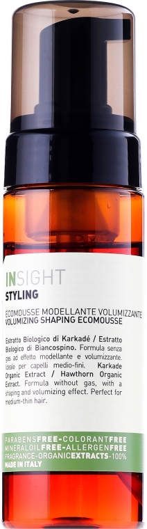 Pianka dodająca włosom objętości - Insight Styling Volumizing Shaping Ecomousse — Zdjęcie N1