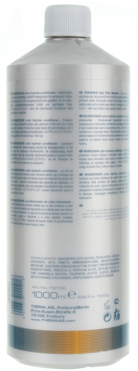 Odżywka nawilżająca do włosów normalnych i suchych - Wunderbar Color Hydrate Conditioner — Zdjęcie N4